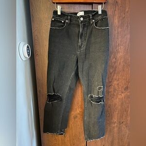 Abercrombie Highrise Curvy Straight Black Jeans